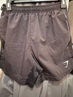 Gymshark Men’s Charcoal Black Athletic Shorts with Logo